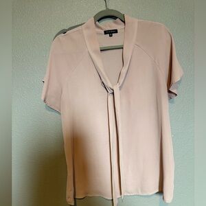 Pleione Women's Blush Tie-Front Blouse